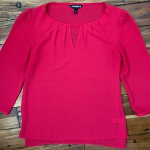 Express Pink 3/4 Length Blouse